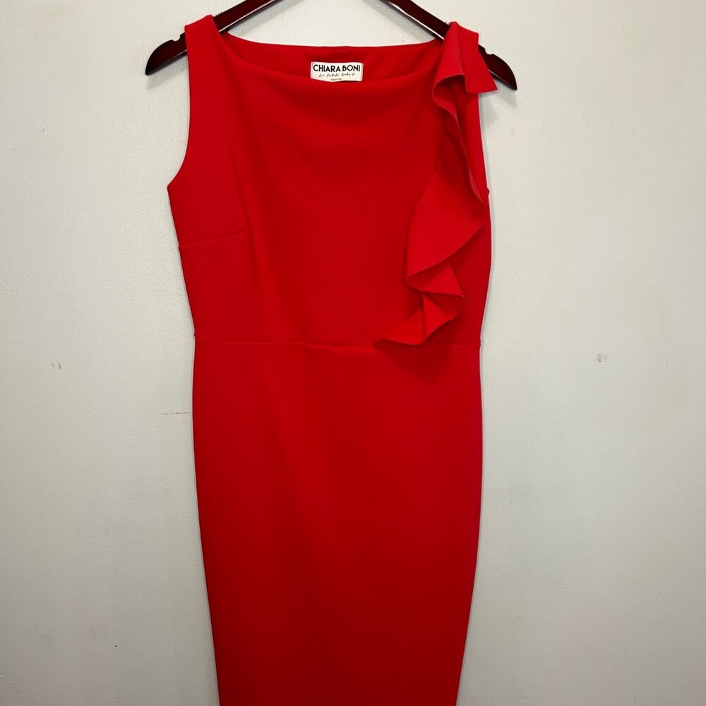 Chiara Boni La Petite Robe Red Cocktail Dress